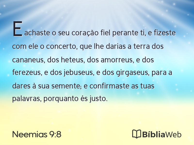 Neemias 9:8 em imagem para compartilhar