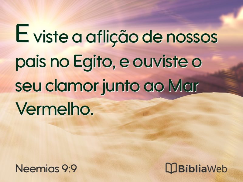 Neemias 9:9 em imagem para compartilhar