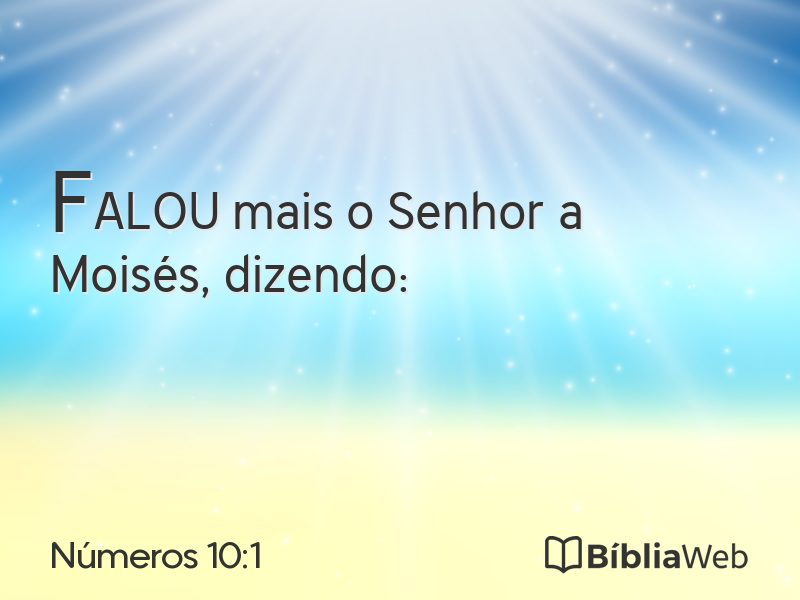Números 10:1 em imagem para compartilhar