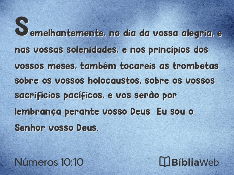 Números 10:10 em imagem para compartilhar