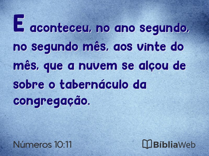 Números 10:11 em imagem para compartilhar