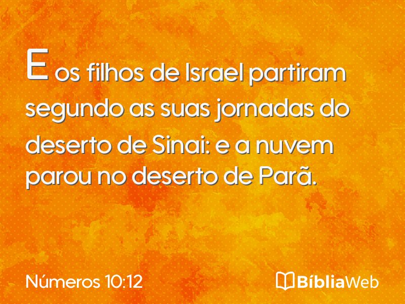 Números 10:12 em imagem para compartilhar