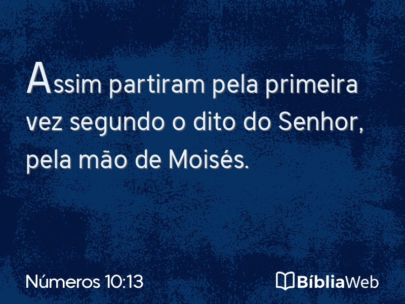 Números 10:13 em imagem para compartilhar
