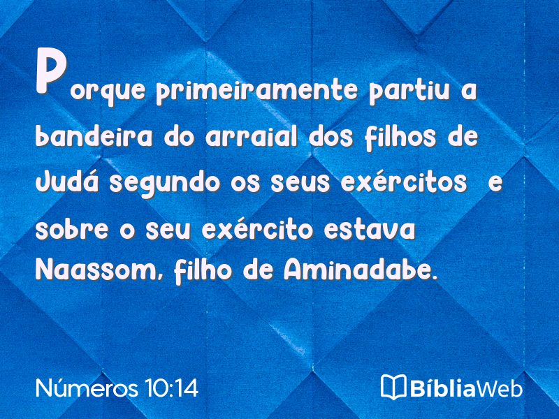 Números 10:14 em imagem para compartilhar