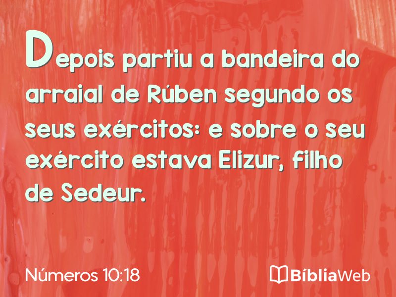 Números 10:18 em imagem para compartilhar