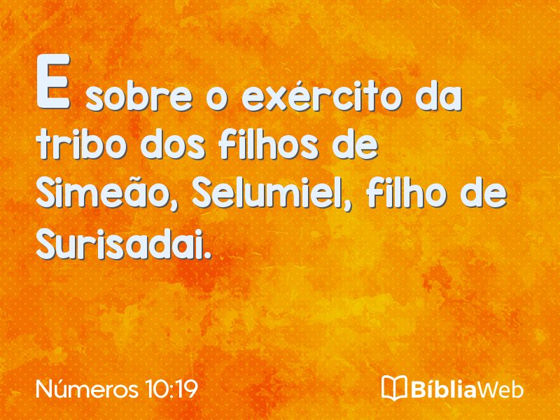 Números 10:19 em imagem para compartilhar