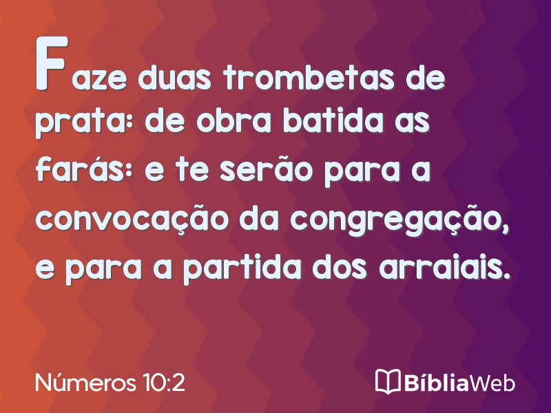 Números 10:2 em imagem para compartilhar