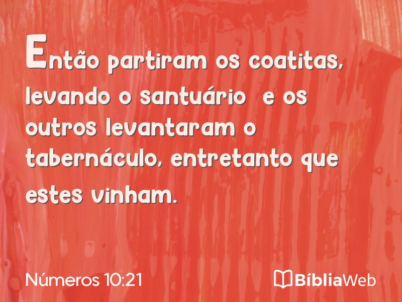 Números 10:21 em imagem para compartilhar