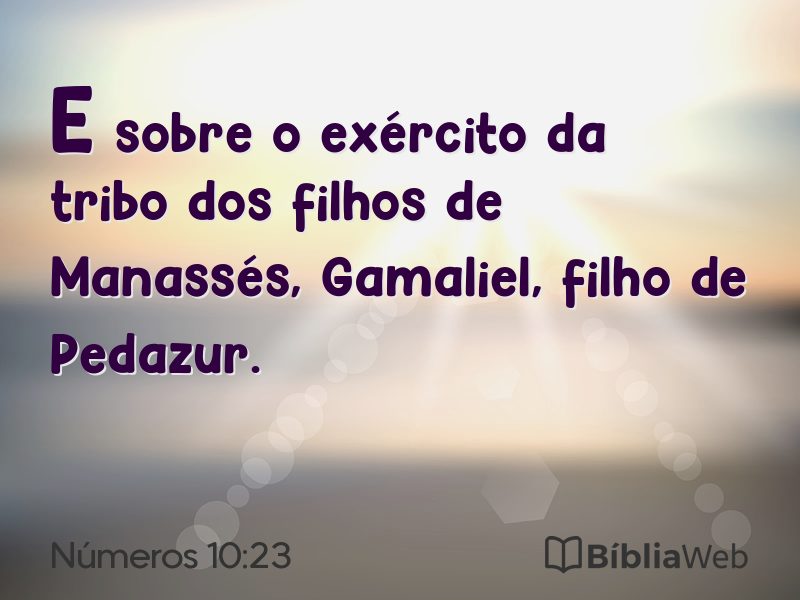 Números 10:23 em imagem para compartilhar