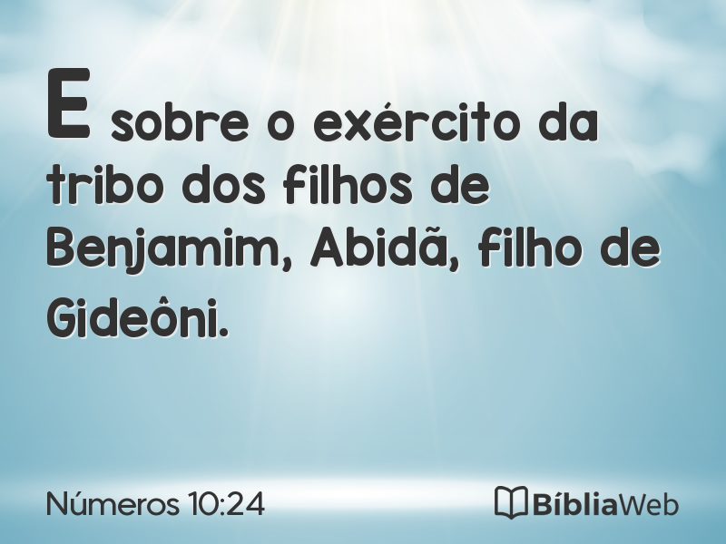 Números 10:24 em imagem para compartilhar