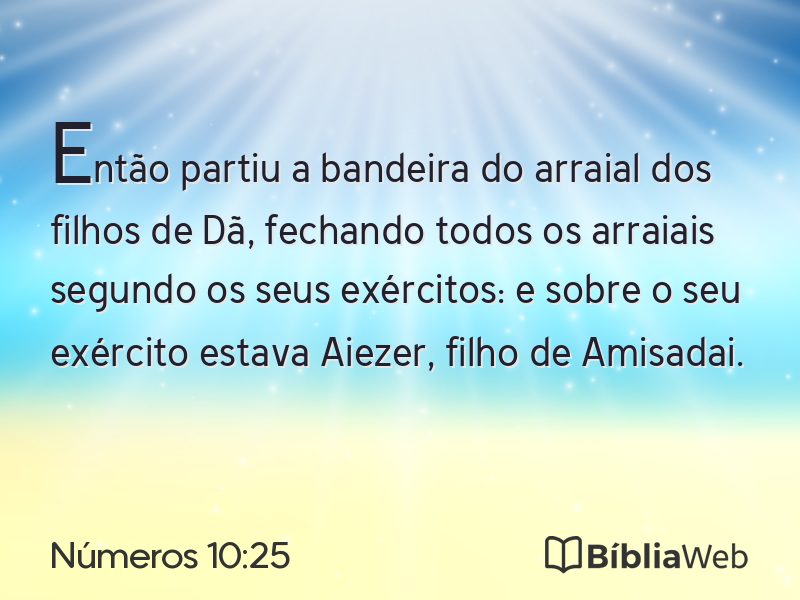 Números 10:25 em imagem para compartilhar