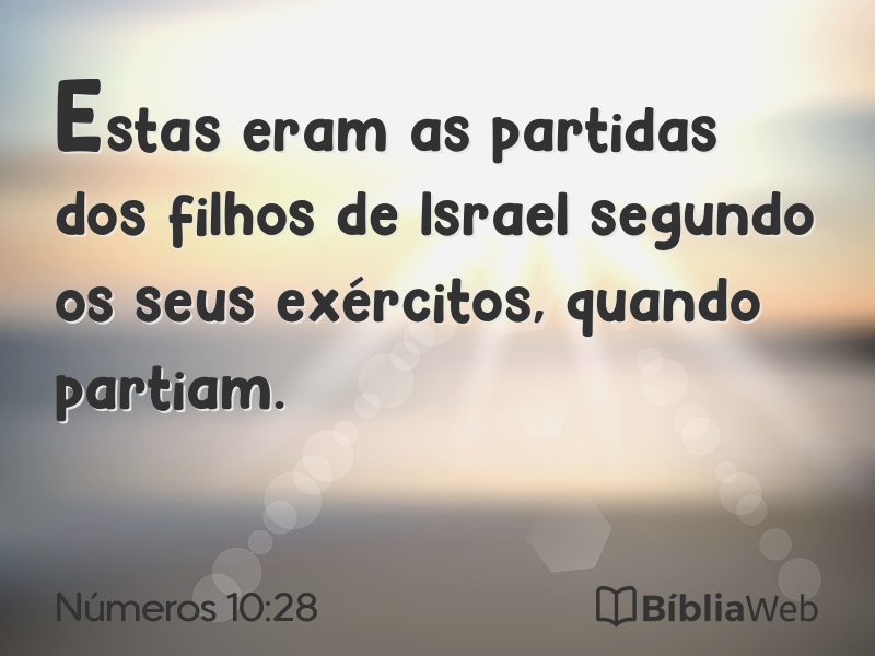Números 10:28 em imagem para compartilhar