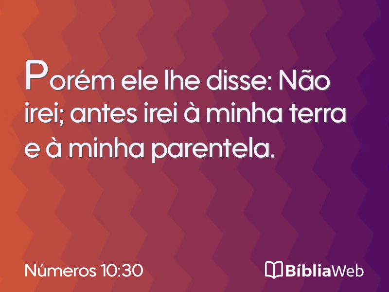 Números 10:30 em imagem para compartilhar