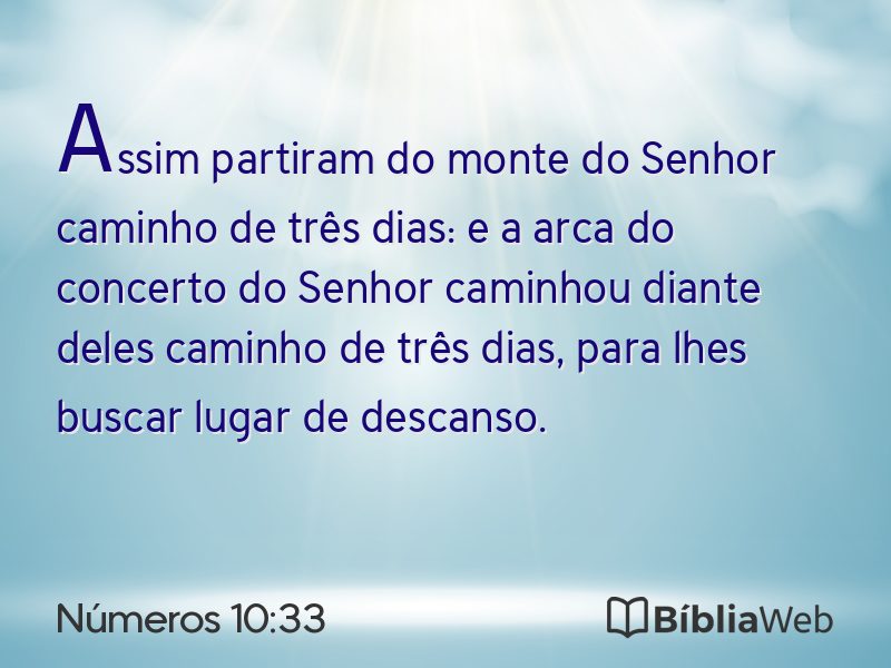 Números 10:33 em imagem para compartilhar