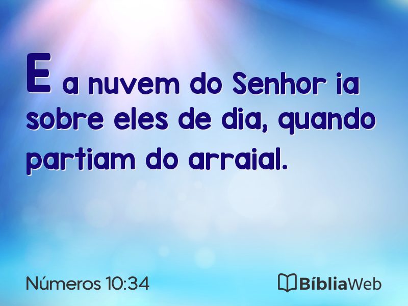 Números 10:34 em imagem para compartilhar