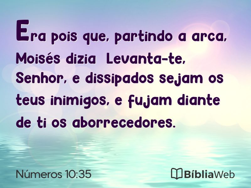 Números 10:35 em imagem para compartilhar