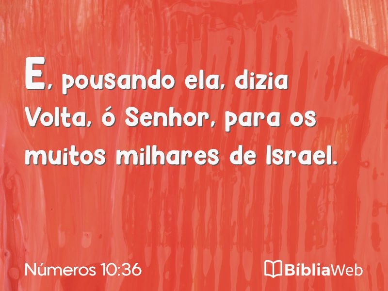 Números 10:36 em imagem para compartilhar