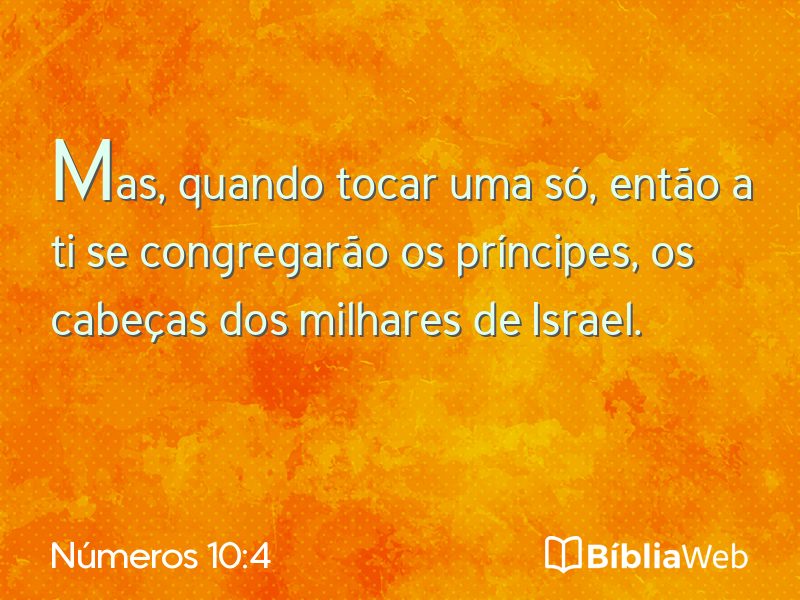 Números 10:4 em imagem para compartilhar