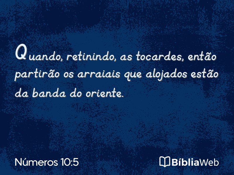 Números 10:5 em imagem para compartilhar