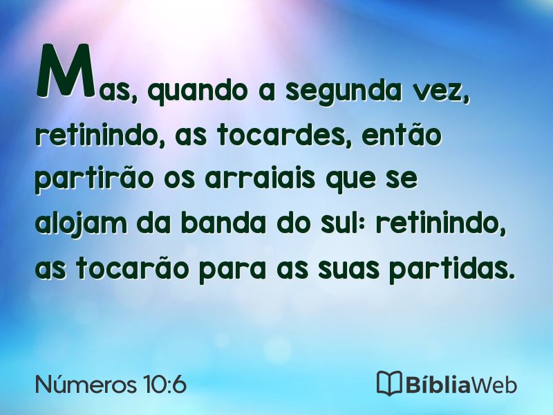 Números 10:6 em imagem para compartilhar