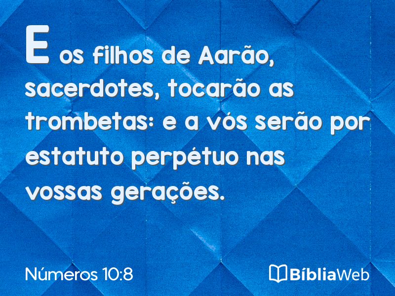 Números 10:8 em imagem para compartilhar