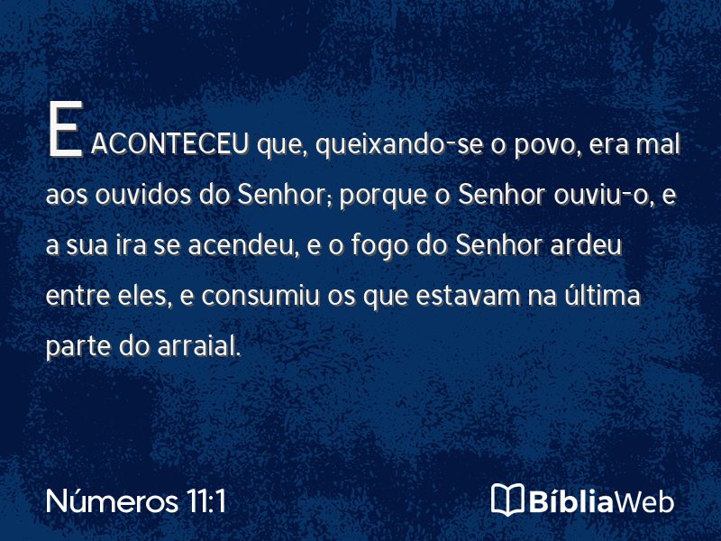 Números 11:1 em imagem para compartilhar