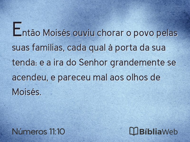 Números 11:10 em imagem para compartilhar