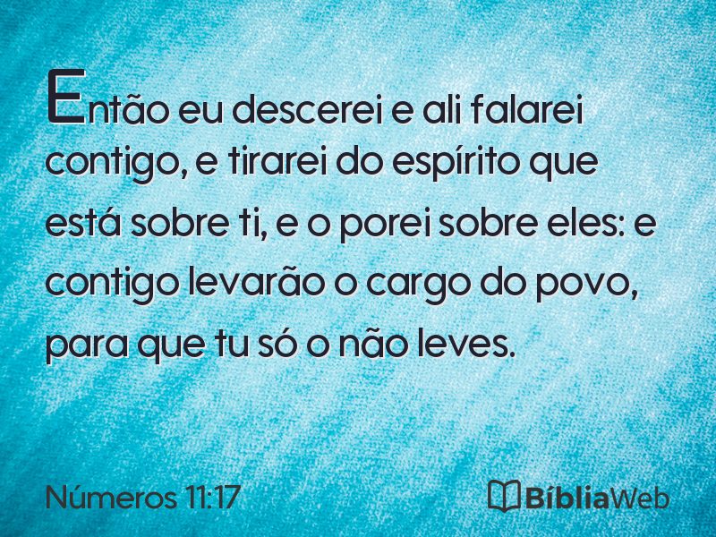 Números 11:17 em imagem para compartilhar