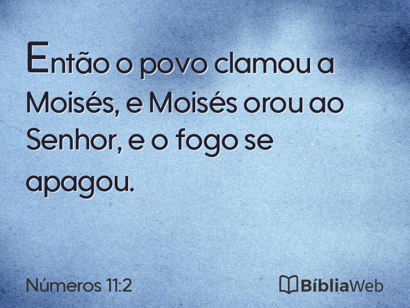 Números 11:2 em imagem para compartilhar