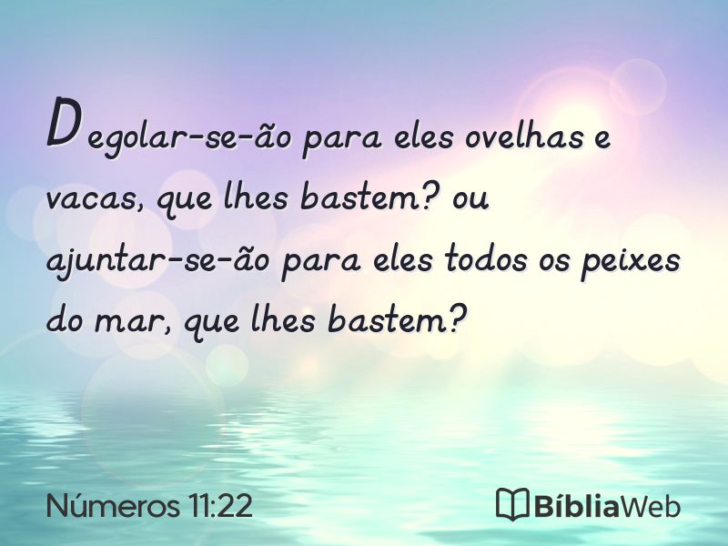 Números 11:22 em imagem para compartilhar