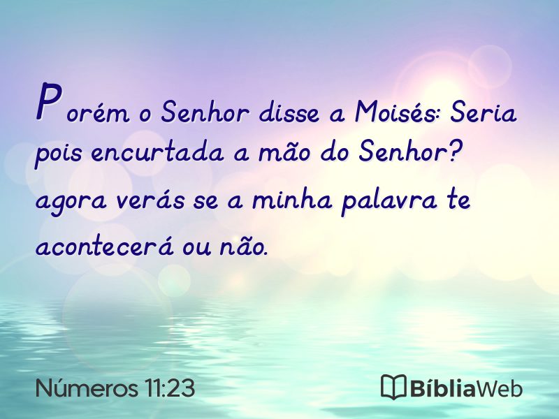 Números 11:23 em imagem para compartilhar