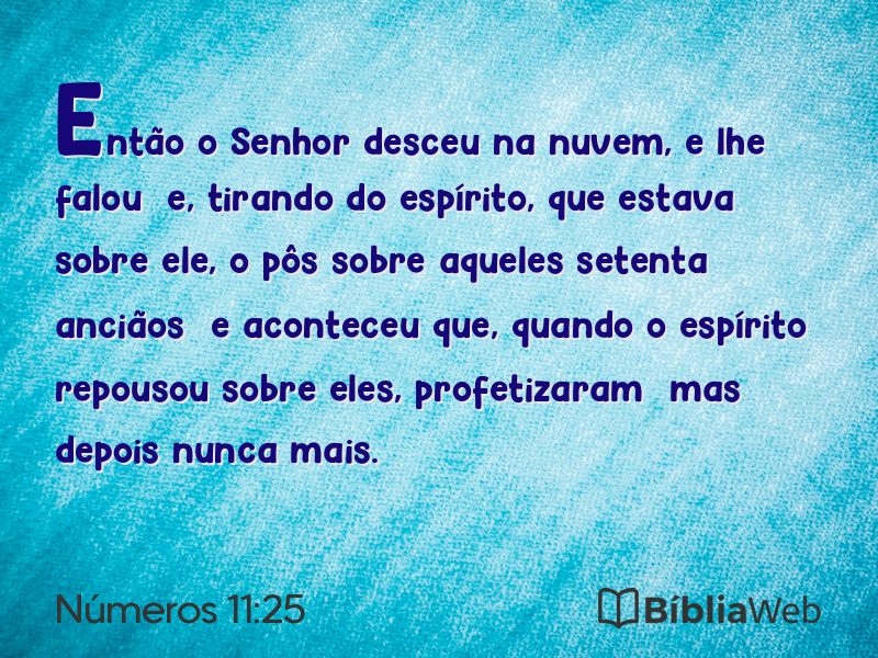 Números 11:25 em imagem para compartilhar
