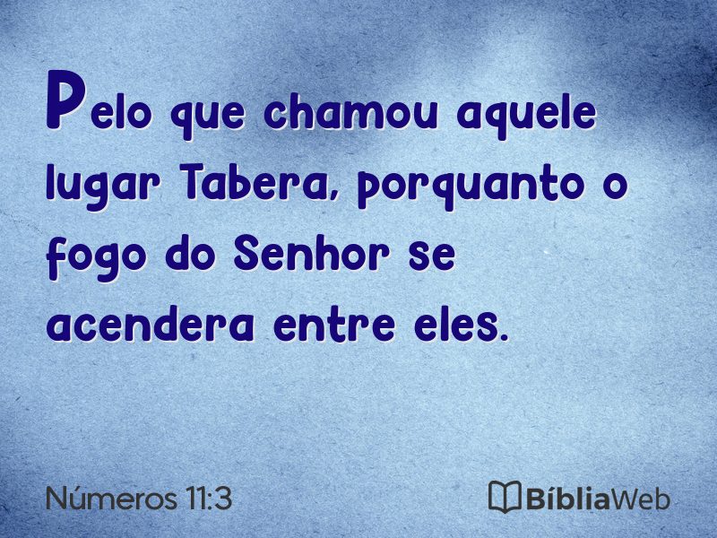 Números 11:3 em imagem para compartilhar