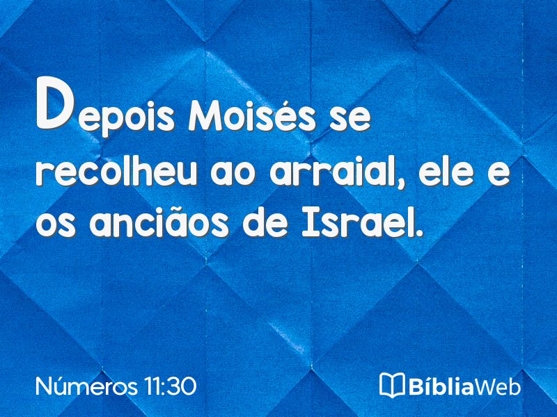 Números 11:30 em imagem para compartilhar