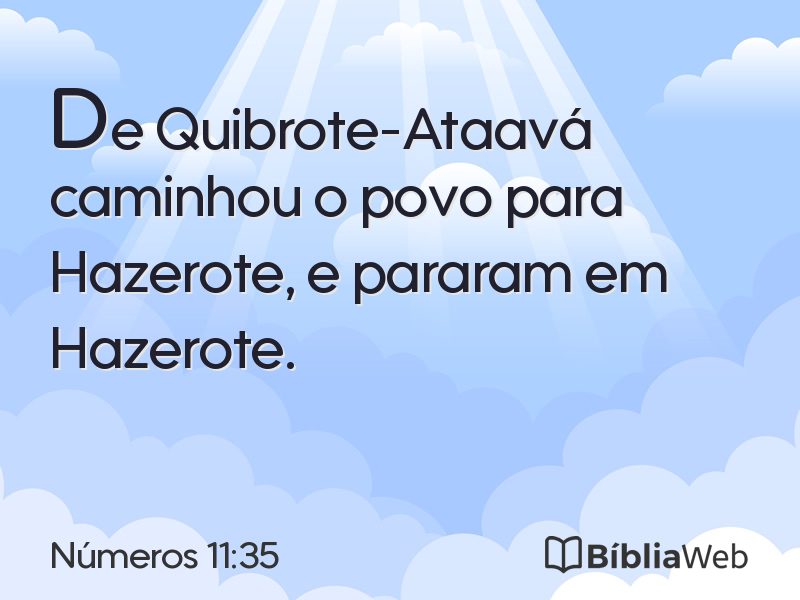 Números 11:35 em imagem para compartilhar