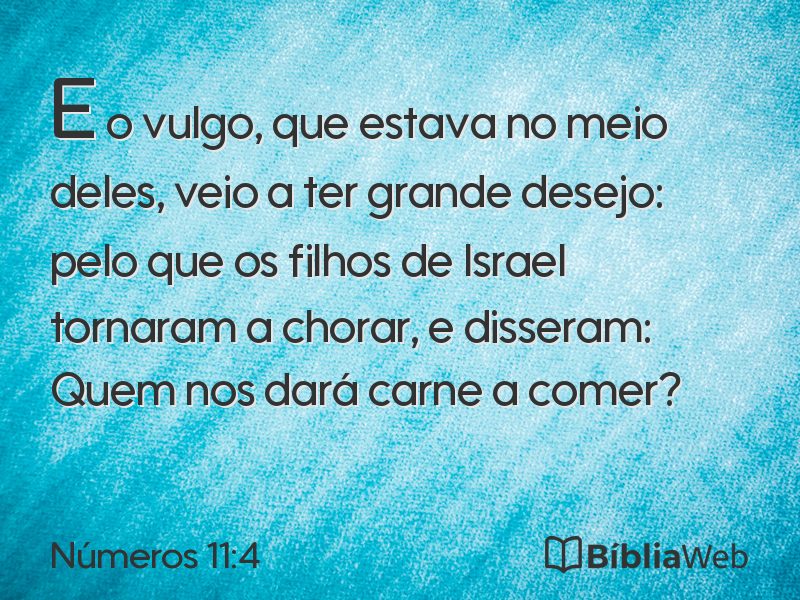 Números 11:4 em imagem para compartilhar