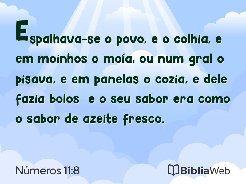 Números 11:8 em imagem para compartilhar
