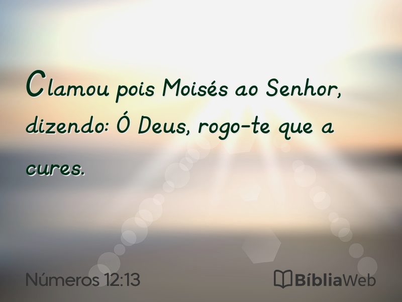Números 12:13 em imagem para compartilhar