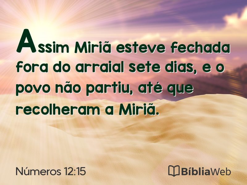 Números 12:15 em imagem para compartilhar