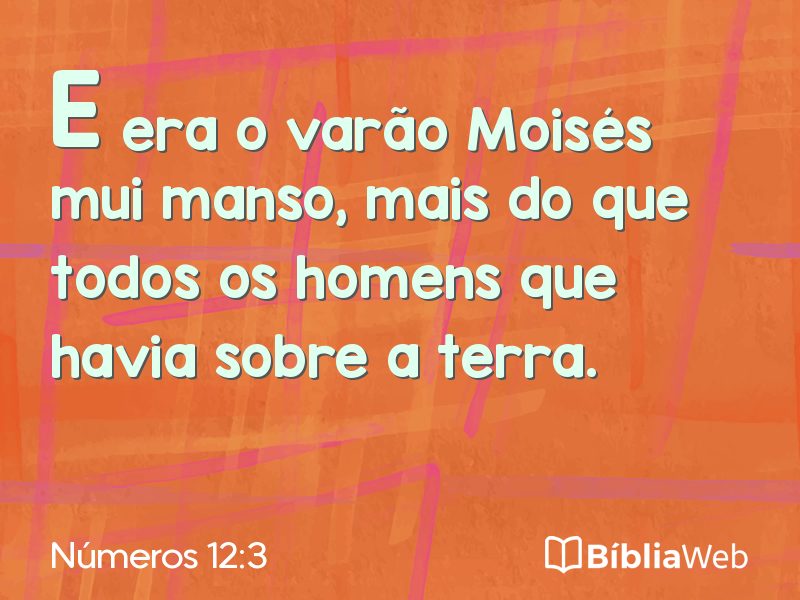 Números 12:3 em imagem para compartilhar