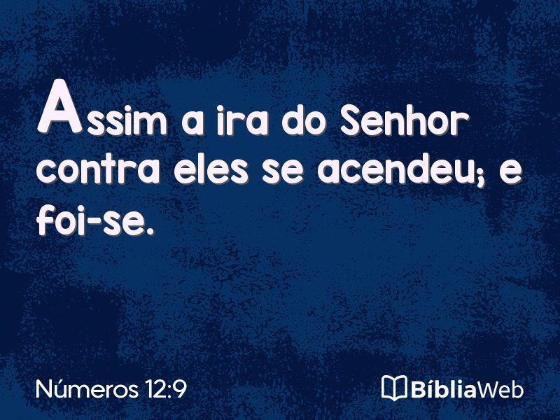 Números 12:9 em imagem para compartilhar