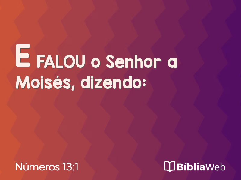 Números 13:1 em imagem para compartilhar