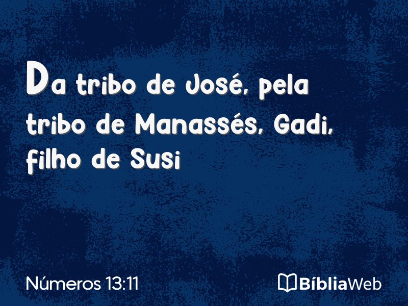 Números 13:11 em imagem para compartilhar