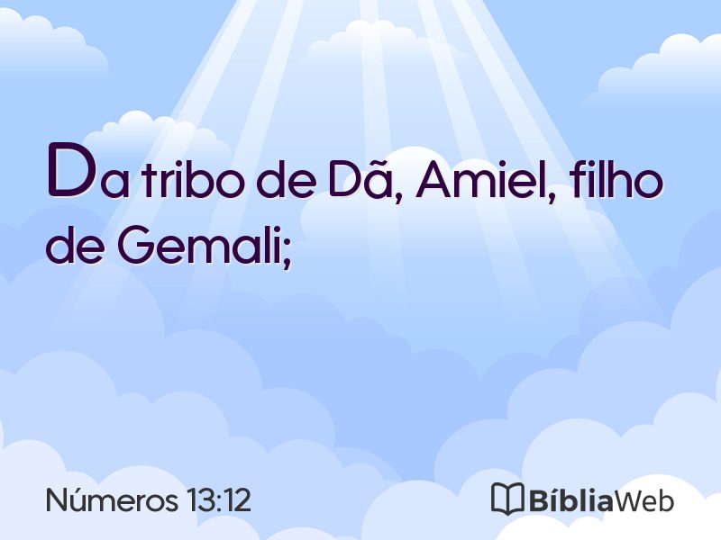 Números 13:12 em imagem para compartilhar