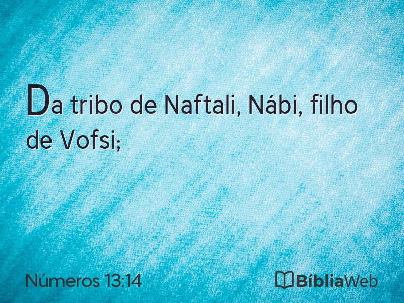Números 13:14 em imagem para compartilhar