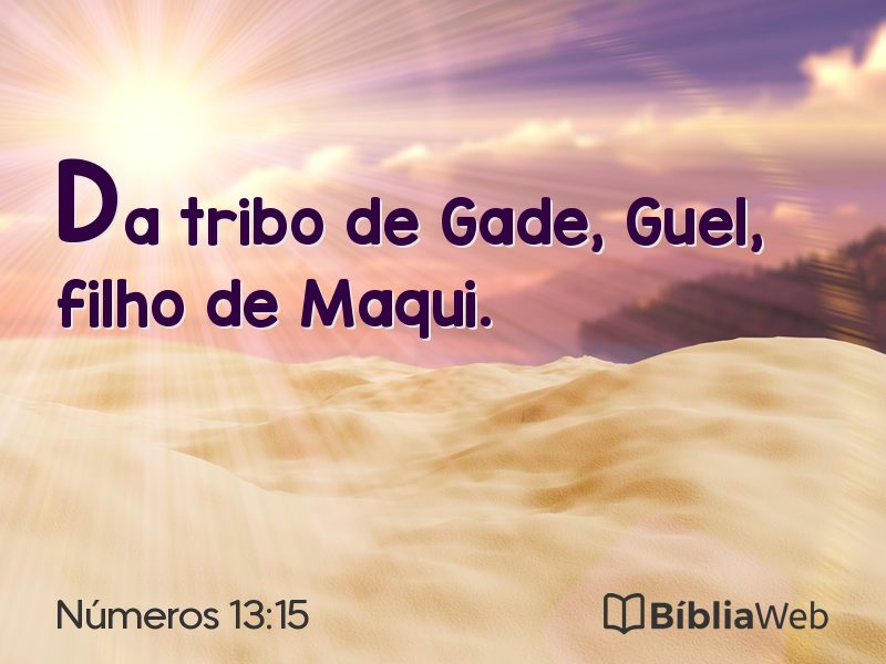 Números 13:15 em imagem para compartilhar