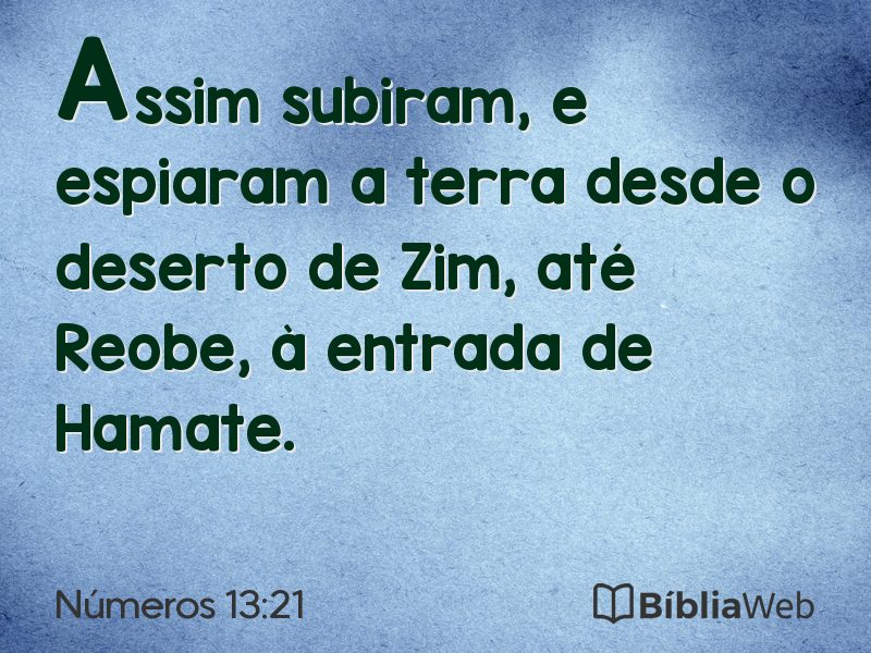 Números 13:21 em imagem para compartilhar