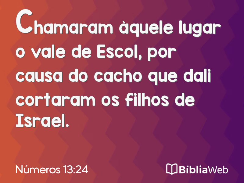 Números 13:24 em imagem para compartilhar