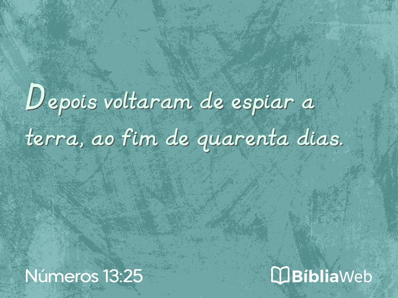 Números 13:25 em imagem para compartilhar