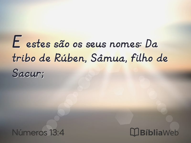 Números 13:4 em imagem para compartilhar